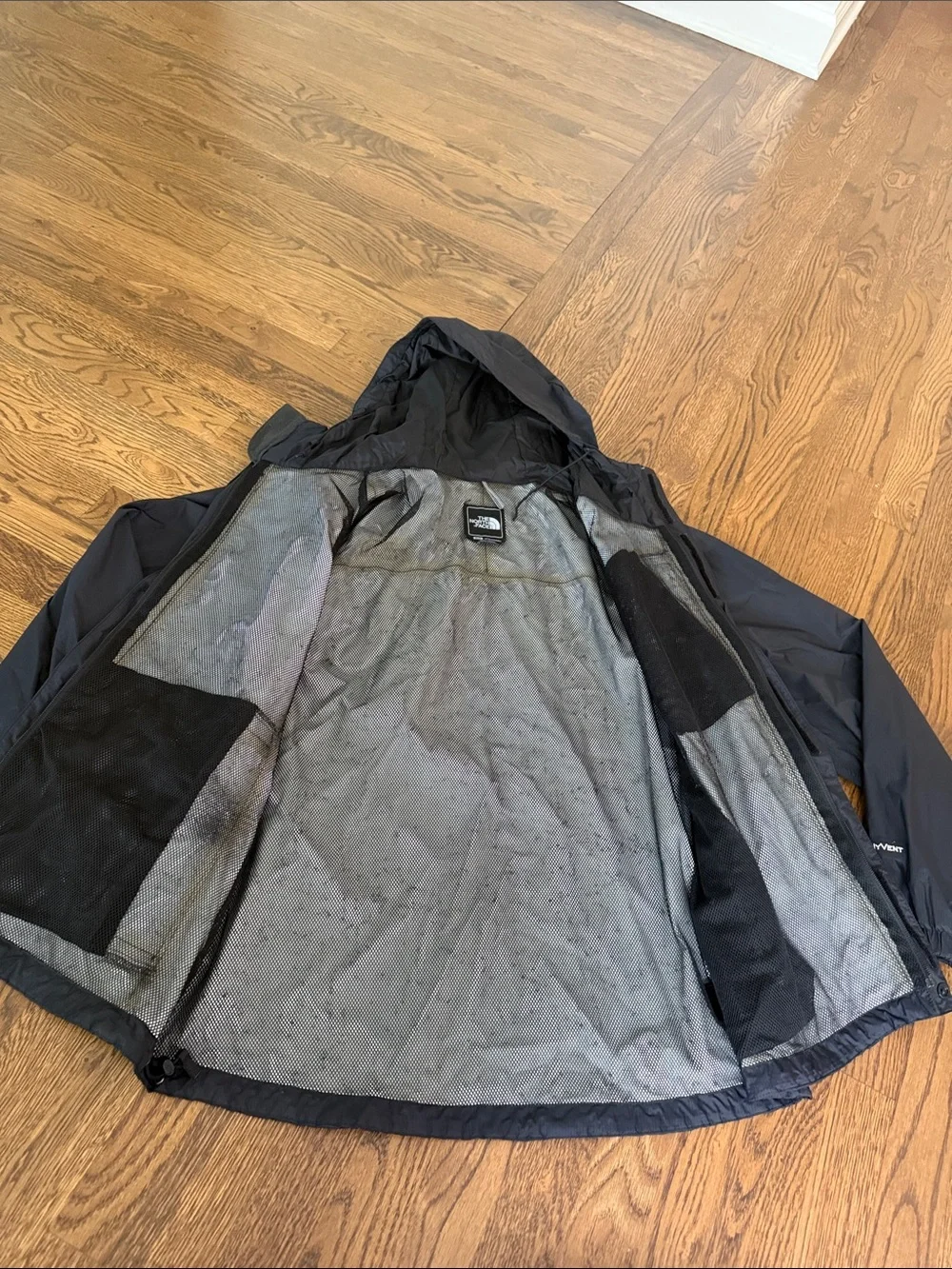 The North Face Navy Hooded Rain Jacket
